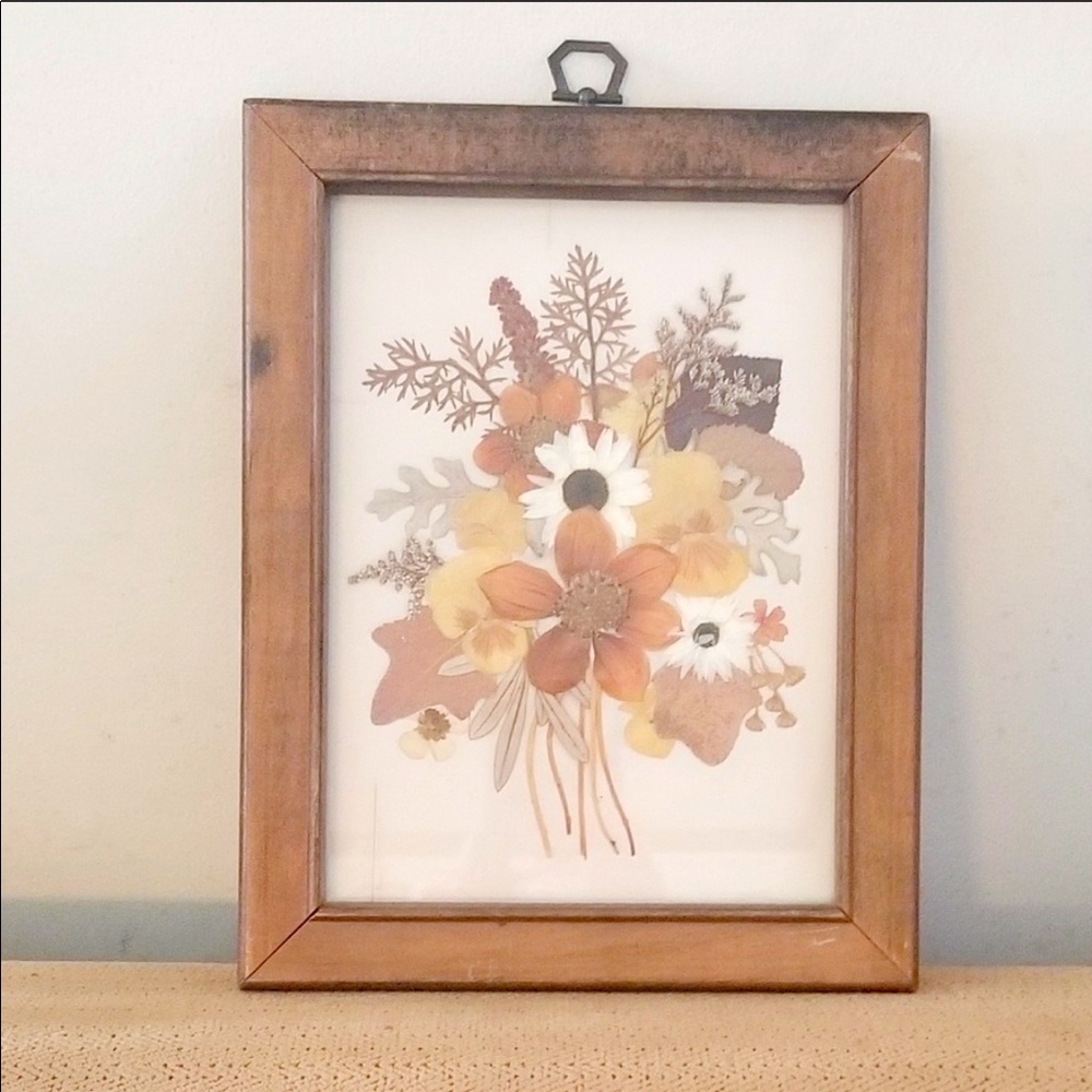 Vintage dried Vermont flower wall art
